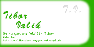 tibor valik business card